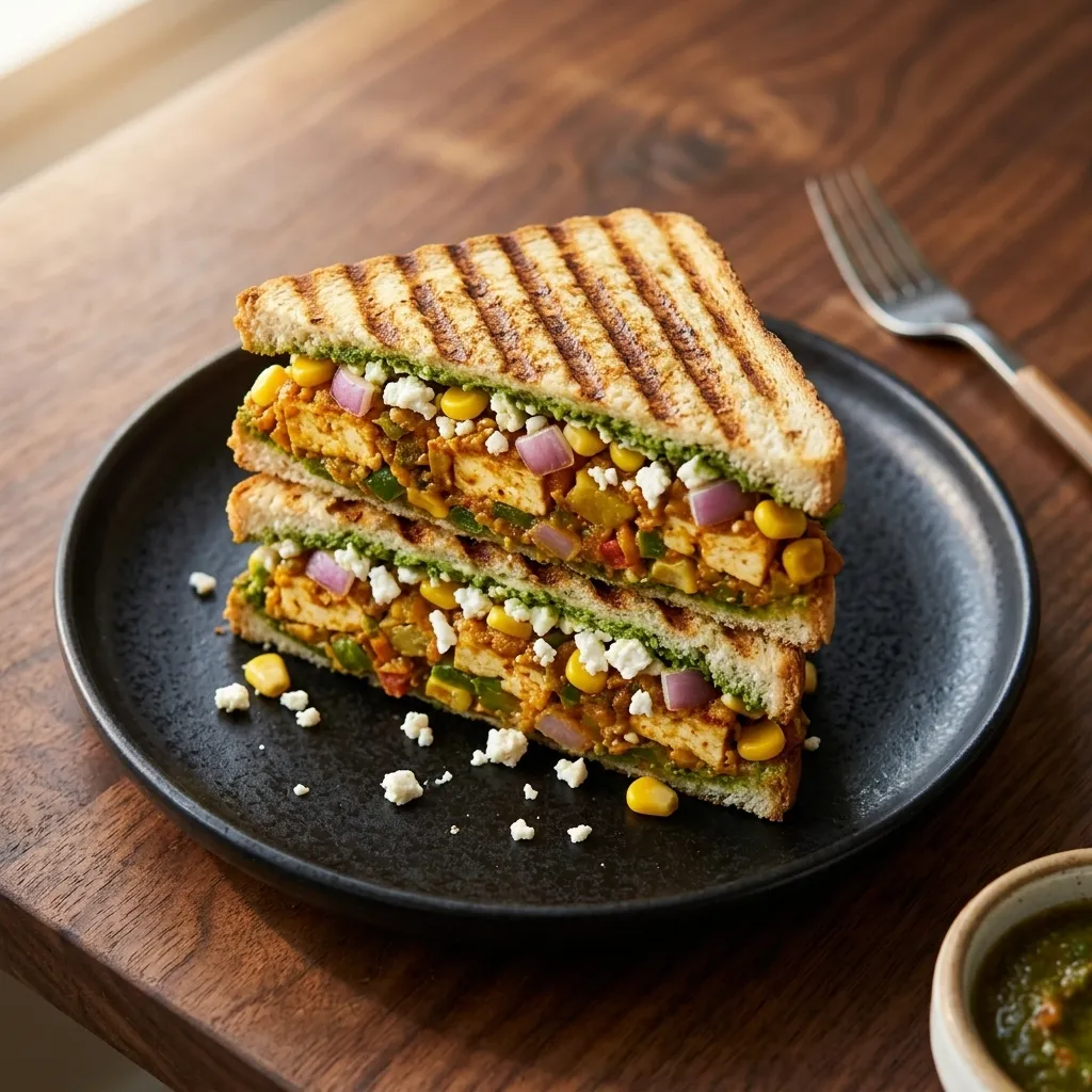 Paneer Tikka Sandwich at Virk Dhaba, Indian restaurant in London, Ontario